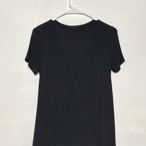 Lulus Black Stretchy V-neck Tee Shirt Dress Size M - Picture 7 of 8
